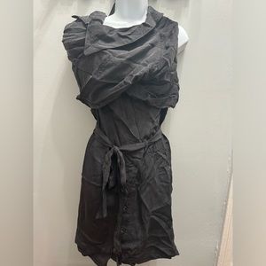 AllSaints Spital Fields Amka off blackTrench Dress Size 6.